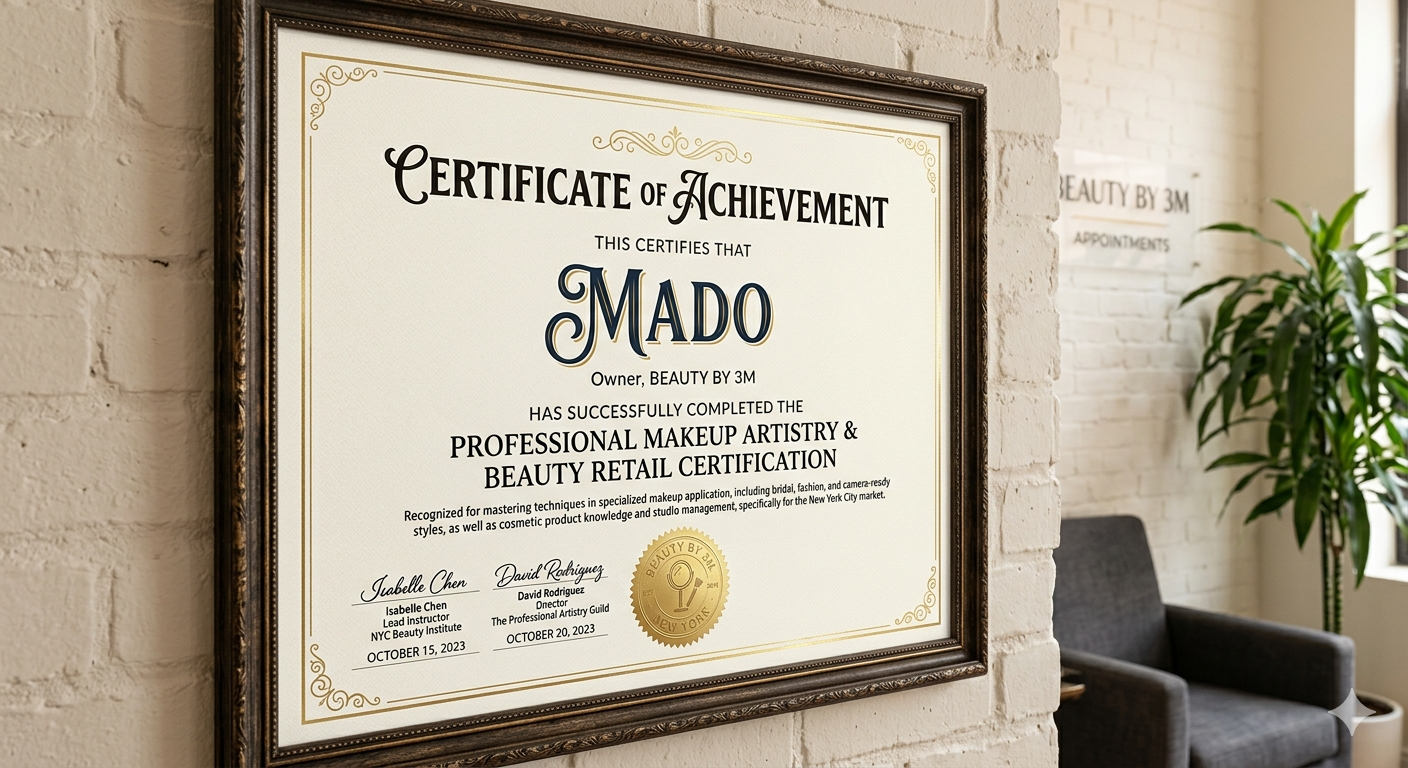 Certificat de formation makeup — Mboule Ly